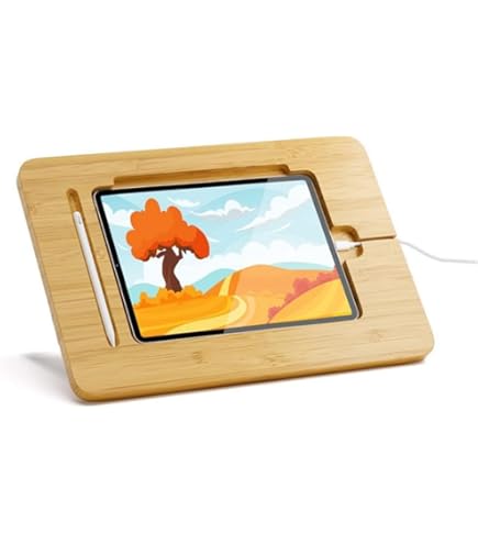 Amazon.co.jp: AFOOYO 木製タブレットお絵かきスタンド - ポータブル